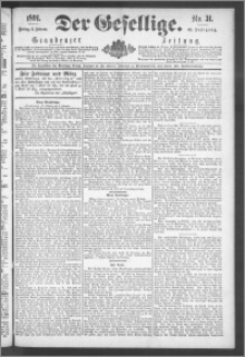 Der Gesellige : Graudenzer Zeitung 1891.02.06, Jg. 65, No. 31