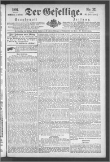 Der Gesellige : Graudenzer Zeitung 1891.02.07, Jg. 65, No. 32