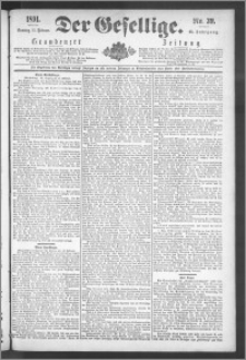 Der Gesellige : Graudenzer Zeitung 1891.02.15, Jg. 65, No. 39