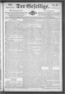 Der Gesellige : Graudenzer Zeitung 1891.02.18, Jg. 65, No. 41