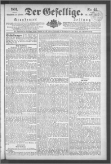 Der Gesellige : Graudenzer Zeitung 1891.02.21, Jg. 65, No. 44