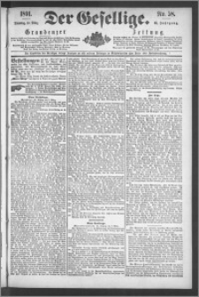 Der Gesellige : Graudenzer Zeitung 1891.03.10, Jg. 65, No. 58
