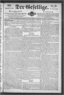 Der Gesellige : Graudenzer Zeitung 1891.03.14, Jg. 65, No. 62
