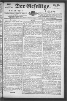 Der Gesellige : Graudenzer Zeitung 1891.03.17, Jg. 65, No. 64