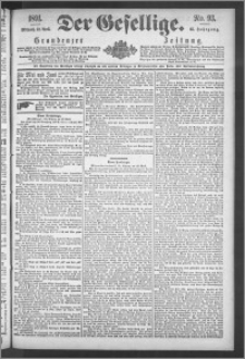 Der Gesellige : Graudenzer Zeitung 1891.04.22, Jg. 65, No. 93