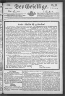 Der Gesellige : Graudenzer Zeitung 1891.04.26, Jg. 65, No. 96