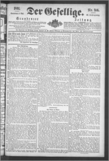 Der Gesellige : Graudenzer Zeitung 1891.05.09, Jg. 65, No. 106
