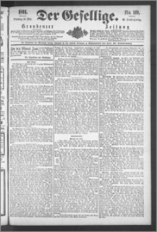 Der Gesellige : Graudenzer Zeitung 1891.05.26, Jg. 65, No. 119