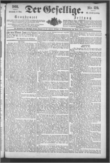 Der Gesellige : Graudenzer Zeitung 1891.05.27, Jg. 65, No. 120