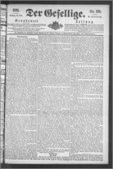 Der Gesellige : Graudenzer Zeitung 1891.06.14, Jg. 65, No. 136
