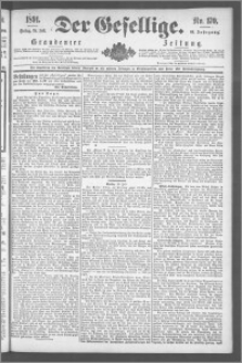 Der Gesellige : Graudenzer Zeitung 1891.07.24, Jg. 66, No. 170