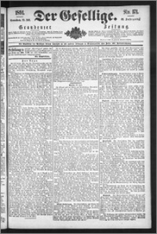 Der Gesellige : Graudenzer Zeitung 1891.07.25, Jg. 66, No. 171