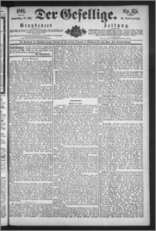 Der Gesellige : Graudenzer Zeitung 1891.07.30, Jg. 66, No. 175