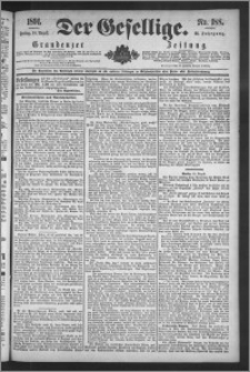 Der Gesellige : Graudenzer Zeitung 1891.08.14, Jg. 66, No. 188