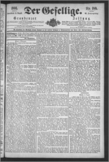 Der Gesellige : Graudenzer Zeitung 1891.08.15, Jg. 66, No. 189
