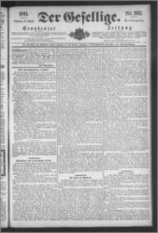 Der Gesellige : Graudenzer Zeitung 1891.08.30, Jg. 66, No. 202