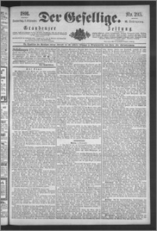 Der Gesellige : Graudenzer Zeitung 1891.09.03, Jg. 66, No. 205
