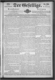 Der Gesellige : Graudenzer Zeitung 1891.09.13, Jg. 66, No. 214