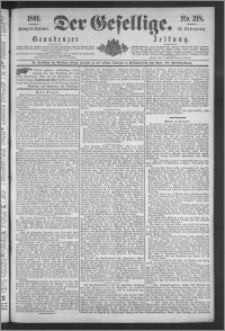 Der Gesellige : Graudenzer Zeitung 1891.09.18, Jg. 66, No. 218