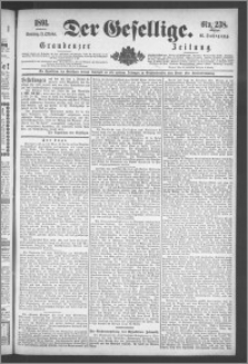 Der Gesellige : Graudenzer Zeitung 1891.10.11, Jg. 66, No. 238