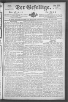 Der Gesellige : Graudenzer Zeitung 1891.10.13, Jg. 66, No. 239