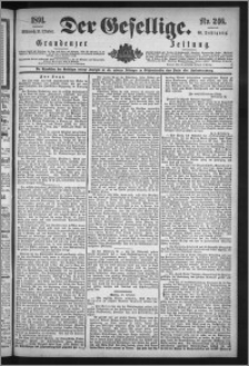 Der Gesellige : Graudenzer Zeitung 1891.10.21, Jg. 66, No. 246