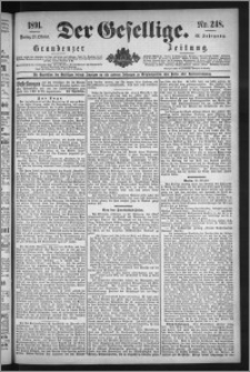 Der Gesellige : Graudenzer Zeitung 1891.10.23, Jg. 66, No. 248