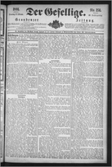 Der Gesellige : Graudenzer Zeitung 1891.10.27, Jg. 66, No. 251