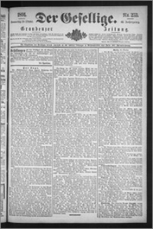 Der Gesellige : Graudenzer Zeitung 1891.10.29, Jg. 66, No. 253