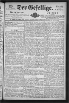 Der Gesellige : Graudenzer Zeitung 1891.10.31, Jg. 66, No. 255