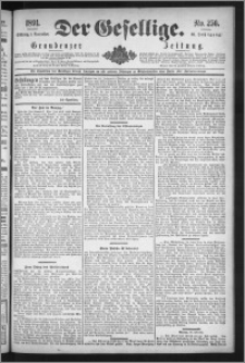 Der Gesellige : Graudenzer Zeitung 1891.11.01, Jg. 66, No. 256