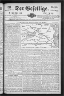 Der Gesellige : Graudenzer Zeitung 1891.11.07, Jg. 66, No. 261