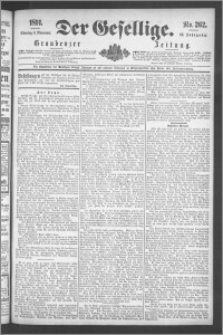 Der Gesellige : Graudenzer Zeitung 1891.11.08, Jg. 66, No. 262