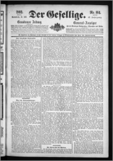 Der Gesellige : Graudenzer Zeitung 1892.07.16, Jg. 67, No. 164