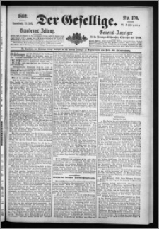 Der Gesellige : Graudenzer Zeitung 1892.07.23, Jg. 67, No. 170