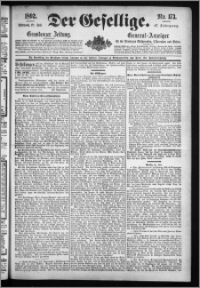 Der Gesellige : Graudenzer Zeitung 1892.07.27, Jg. 67, No. 173