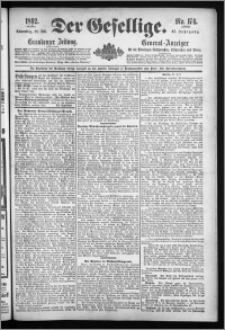 Der Gesellige : Graudenzer Zeitung 1892.07.28, Jg. 67, No. 174