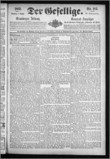 Der Gesellige : Graudenzer Zeitung 1892.08.07, Jg. 67, No. 183