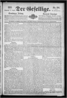 Der Gesellige : Graudenzer Zeitung 1892.08.11, Jg. 67, No. 186