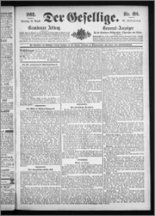 Der Gesellige : Graudenzer Zeitung 1892.08.23, Jg. 67, No. 196