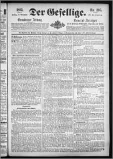 Der Gesellige : Graudenzer Zeitung 1892.09.02, Jg. 67, No. 205