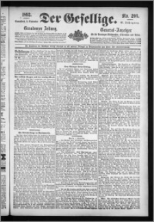 Der Gesellige : Graudenzer Zeitung 1892.09.03, Jg. 67, No. 206