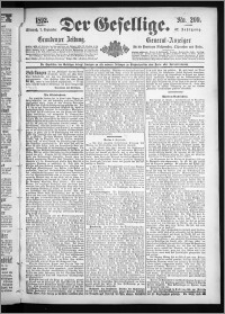 Der Gesellige : Graudenzer Zeitung 1892.09.07, Jg. 67, No. 209