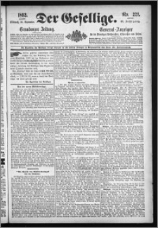 Der Gesellige : Graudenzer Zeitung 1892.09.21, Jg. 67, No. 221