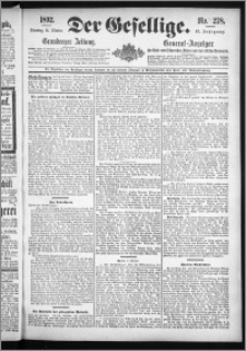 Der Gesellige : Graudenzer Zeitung 1892.10.11, Jg. 67, No. 238