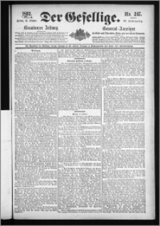Der Gesellige : Graudenzer Zeitung 1892.10.21, Jg. 67, No. 247