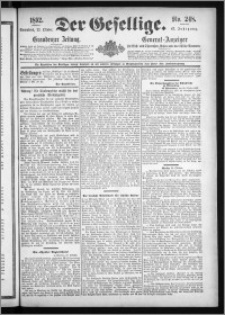 Der Gesellige : Graudenzer Zeitung 1892.10.22, Jg. 67, No. 248
