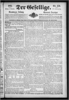 Der Gesellige : Graudenzer Zeitung 1892.11.04, Jg. 67, No. 259