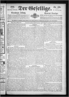 Der Gesellige : Graudenzer Zeitung 1892.11.17, Jg. 67, No. 270