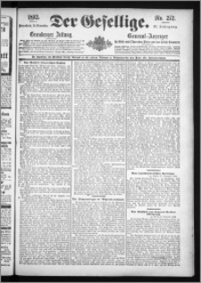 Der Gesellige : Graudenzer Zeitung 1892.11.19, Jg. 67, No. 272